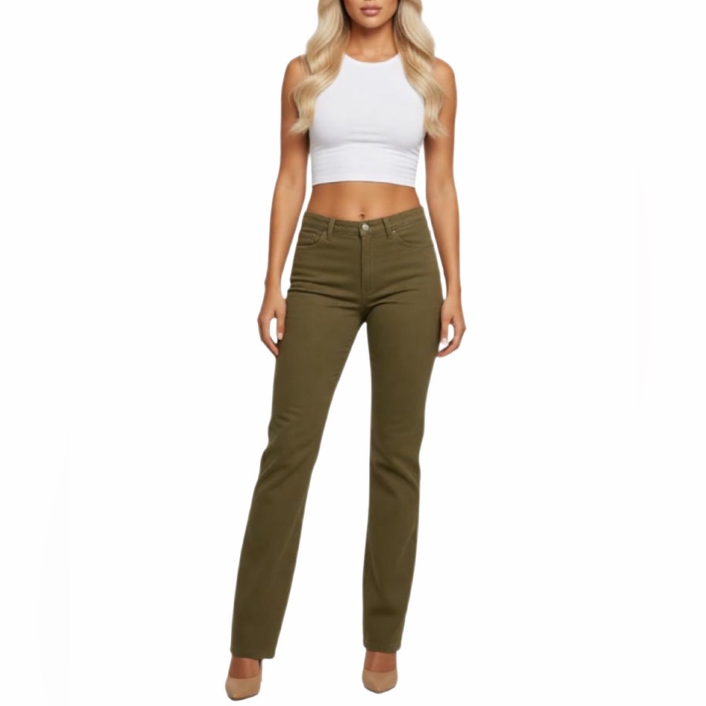 Lucky Brand Olive Straight Leg Jeans Size 10 Long Mid Rise 30 - Picture 11 of 11